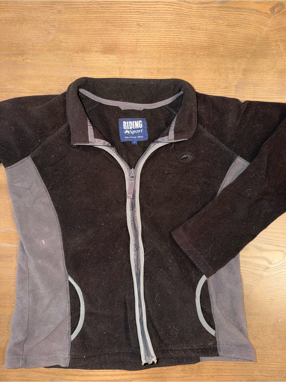 Riding Sport Women's Black & Gray Fleece Jacket